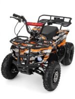 Kids ATV Quad Bike 4-Wheel Rugged Off-Road Ride-On - Orange and Black