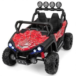 Kids 2-Seater UTV Buggy 903R Electric Spider Web - Red and Black