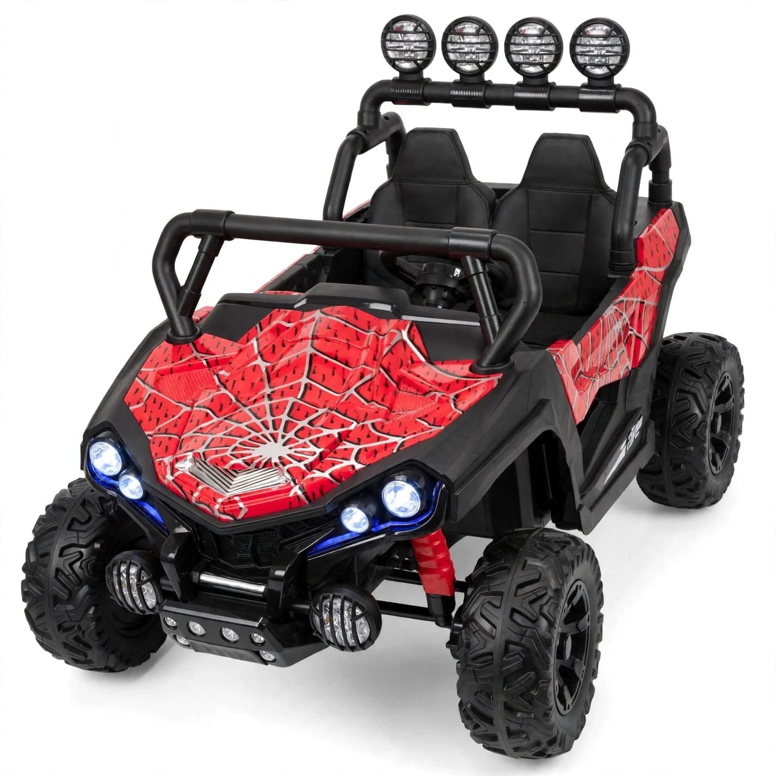 Kids 2-Seater UTV Buggy - Red and Black - image 1