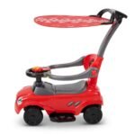 Kids Push Car with Canopy 129 Chicago Quick Coupe - Red - Image 2