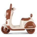 Kids Vespa-Style Electric Scooter DLL698 Bunny Design - Brown and White