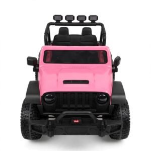 Kids Electric Jeep Wrangler Style 24V Barbie 2-Seater - Pink