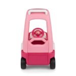 Kids Princess Push Car LB-786 Coupe with Handle - Pink Heart Design - Image 2