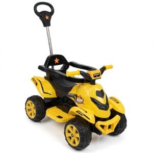 Kids ATV Pedal Car ZN991 Spider Sport with Push Handle - Yellow and Black